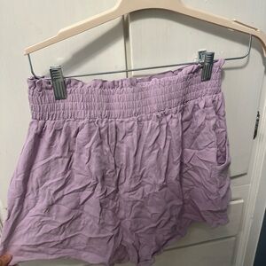 Lavender Women's Linen Flowy Shorts Size S